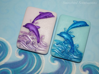 Dolphins with Waves Bar (Solid or Painted)