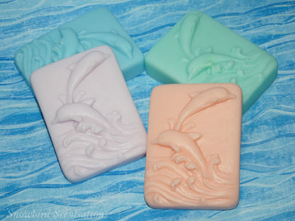 Dolphins with Waves Bar (Solid or Painted)