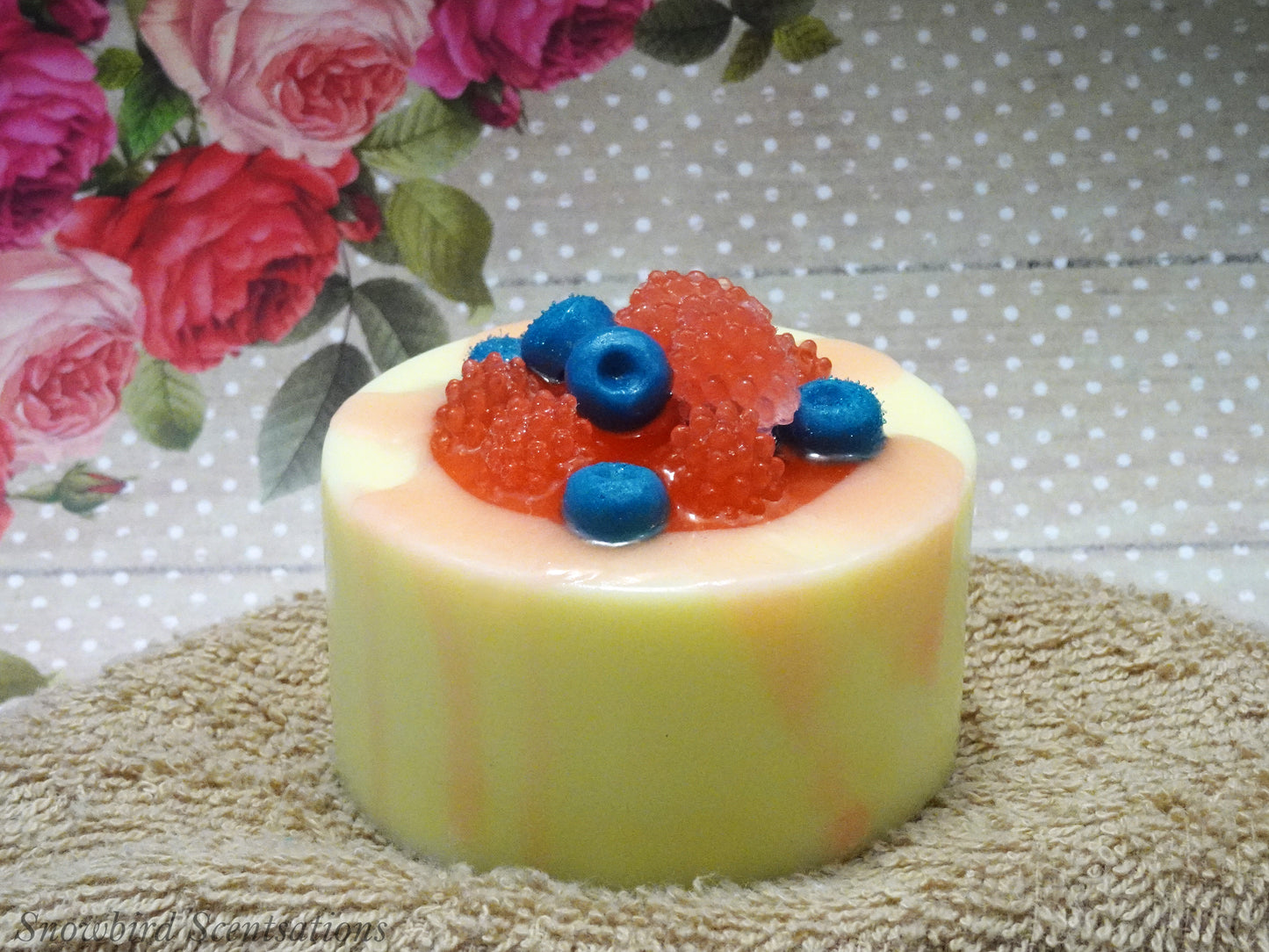 Dessert Cup Soaps: Blueberry & Raspberry