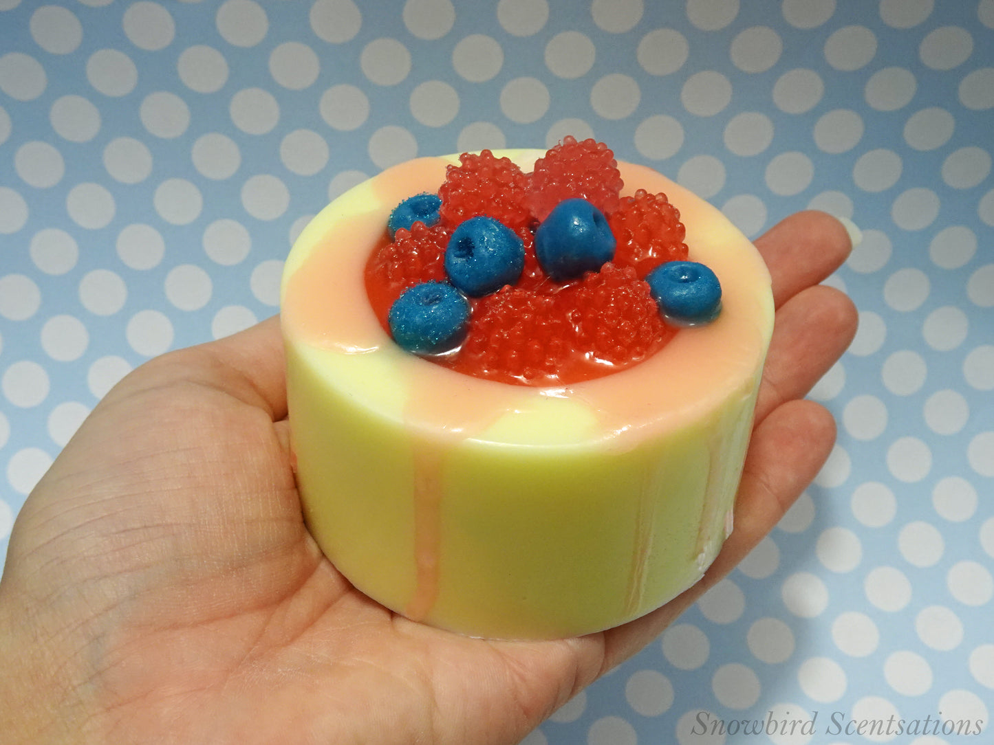 Dessert Cup Soaps: Blueberry & Raspberry