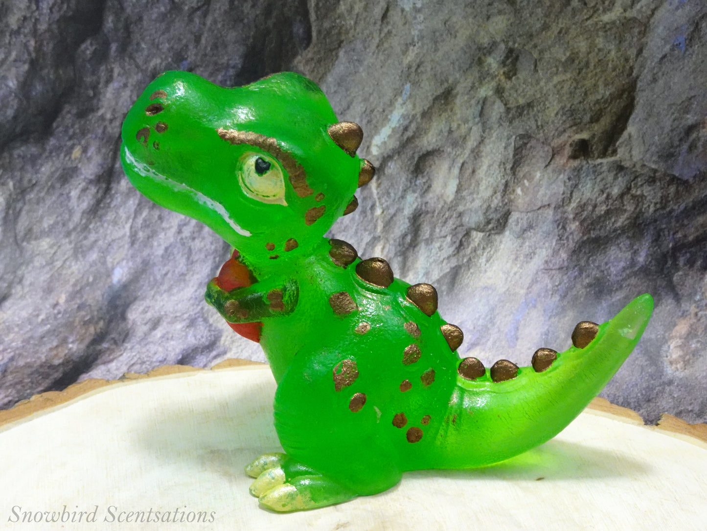 Dino with Heart (Solid or Painted)