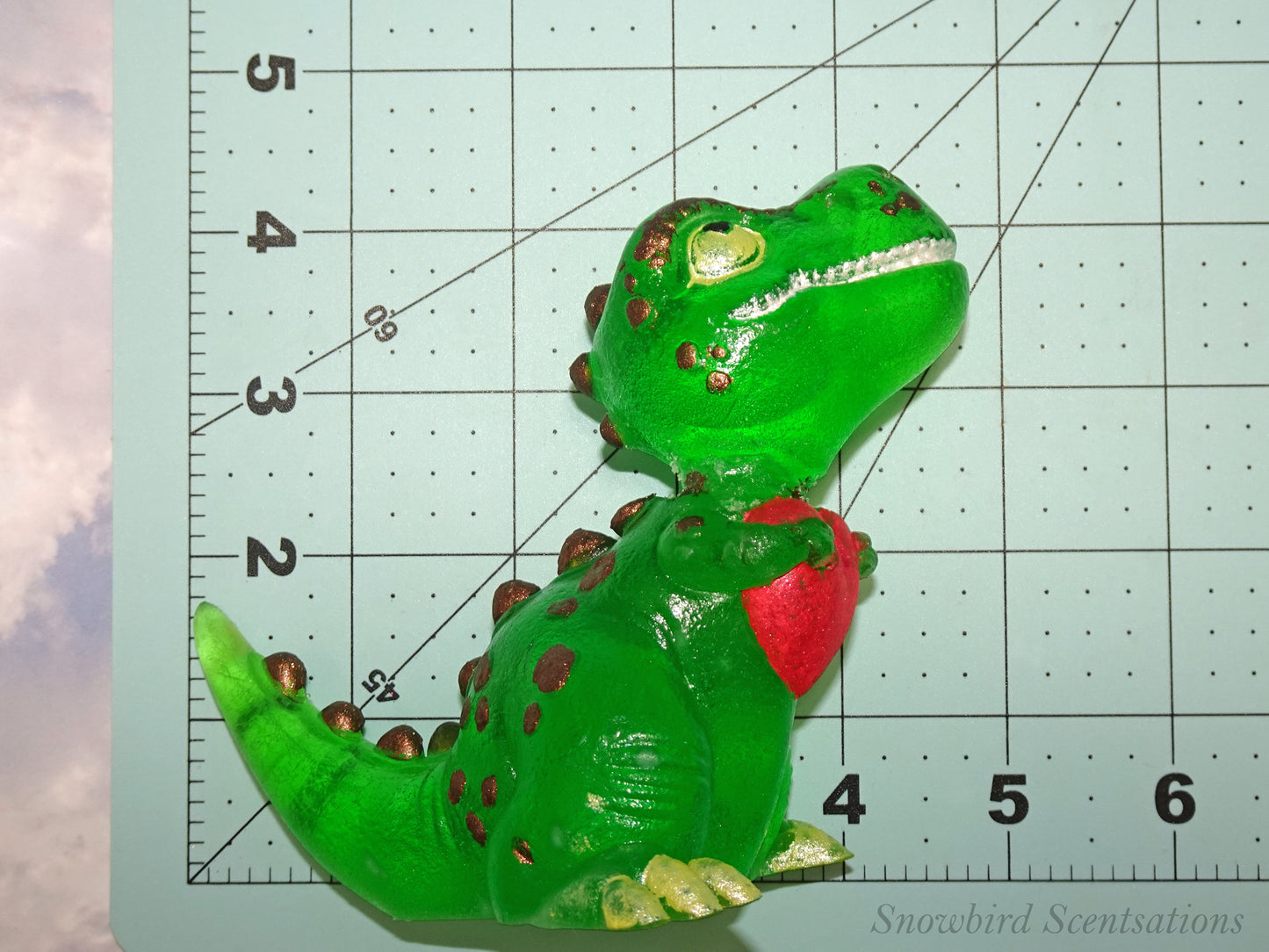 Dino with Heart (Solid or Painted)